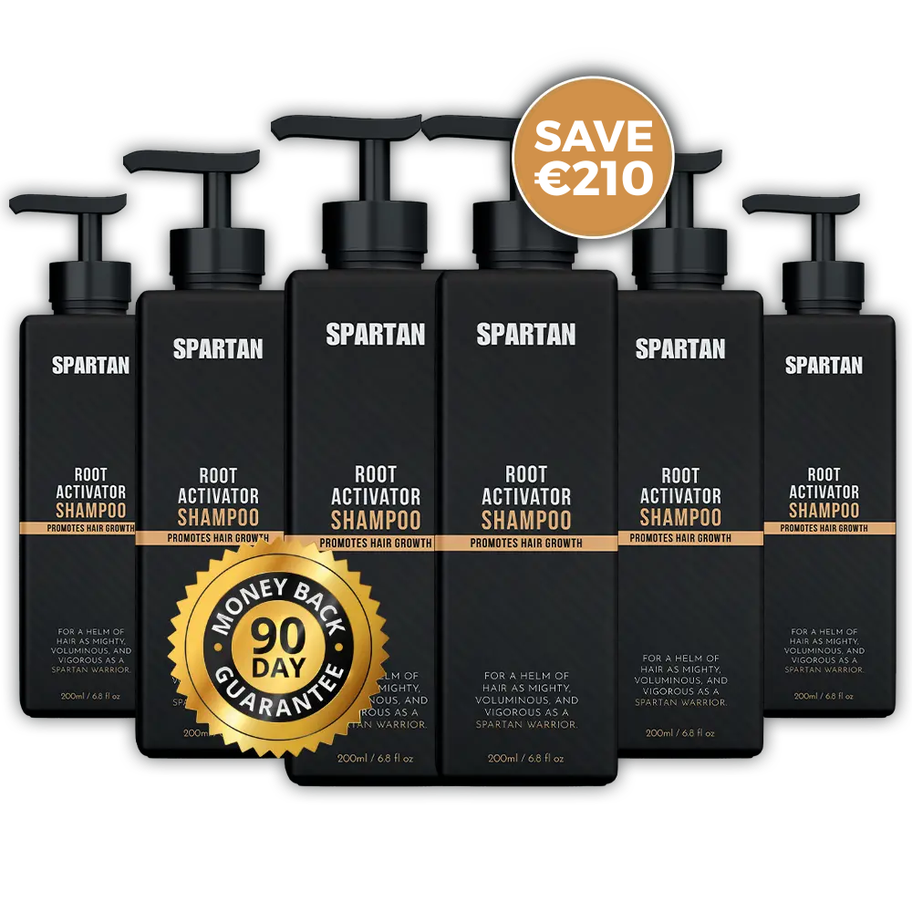 Shampoing Activateur de Racines Spartan — 6 Bouteilles (50% de Réduction Supplémentaire)