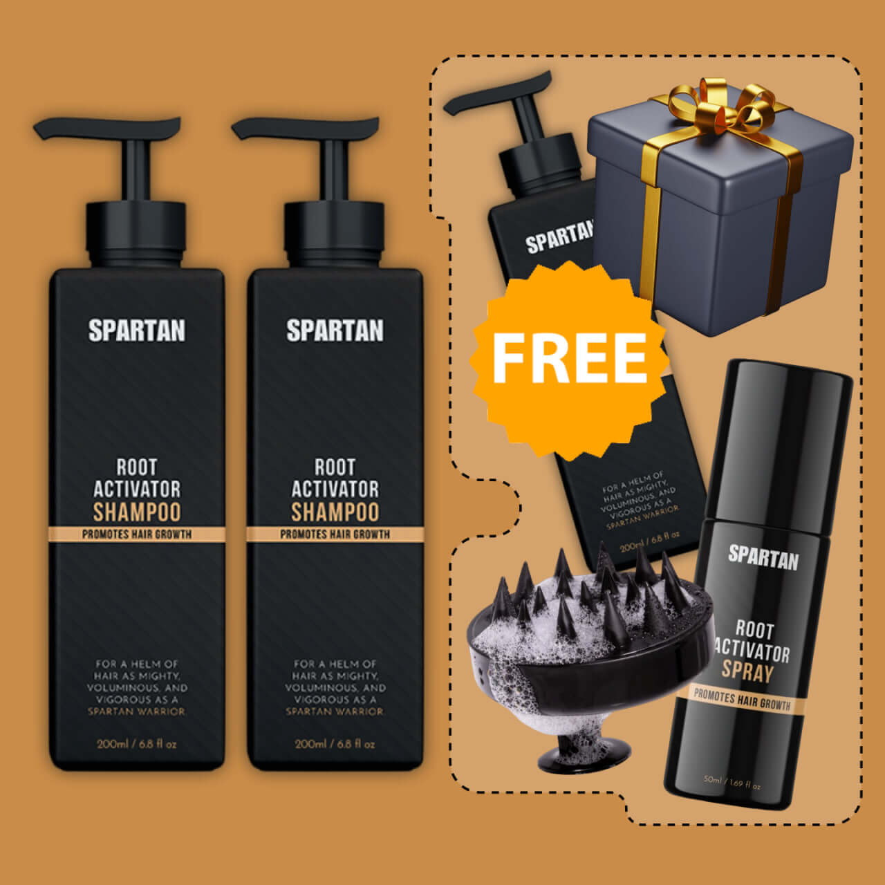 Shampoing activateur de racines Spartan